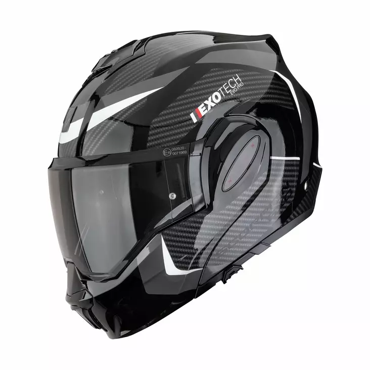 SCORPION kypärä EXO-TECH EVO PRO ACUTI, musta/hopea - Avattavat- ja avokypärät - 649-26153 - 1