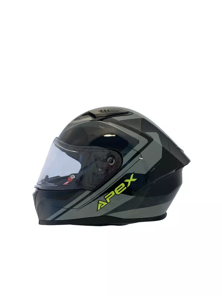 MP-kypärä APEX FI100 Valencia, musta/harmaa/keltainen - Umpikypärät - 700-25103 - 1