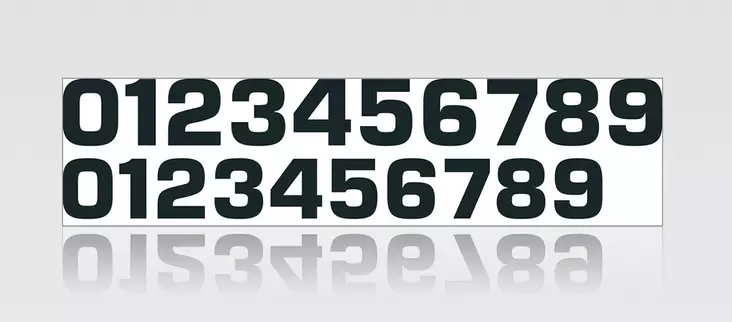AIR numerotarra Nr 0-9 20cm keltainen 10-pack - Crossipyörän kilpanumerot - 46-30-23 - 1