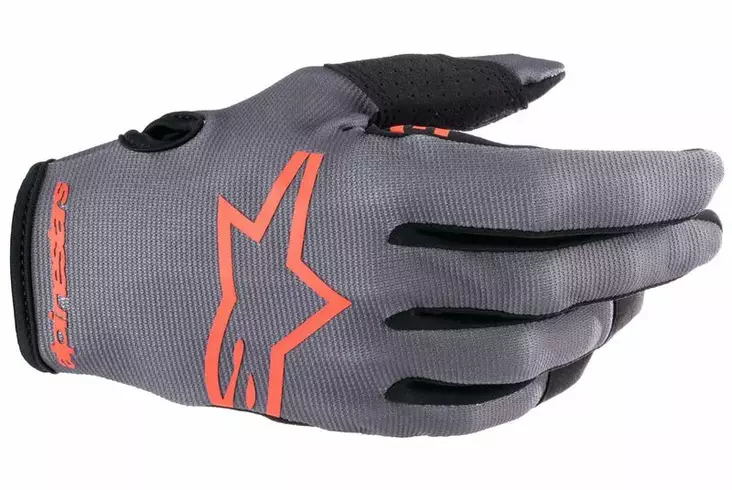 Alpinestars crossihanskat Radar Harmaa/Neon Punainen - Crossihanskat - D438133 - 2