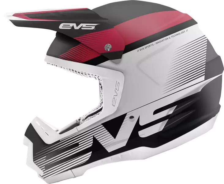 Crossikypärä EVS Vortek T5 Vapor, musta/valkoinen/punainen - Crossikypärät - 642-6002-3 - 2