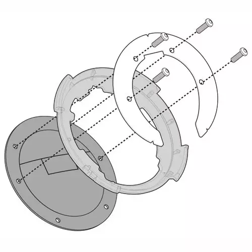 Givi Tanklock kiinnike, Tanklocklaukkujen kiinnittämiseen - Moottoripyörän laukkujen kiinnikesarjat - 322-BF03 - 1