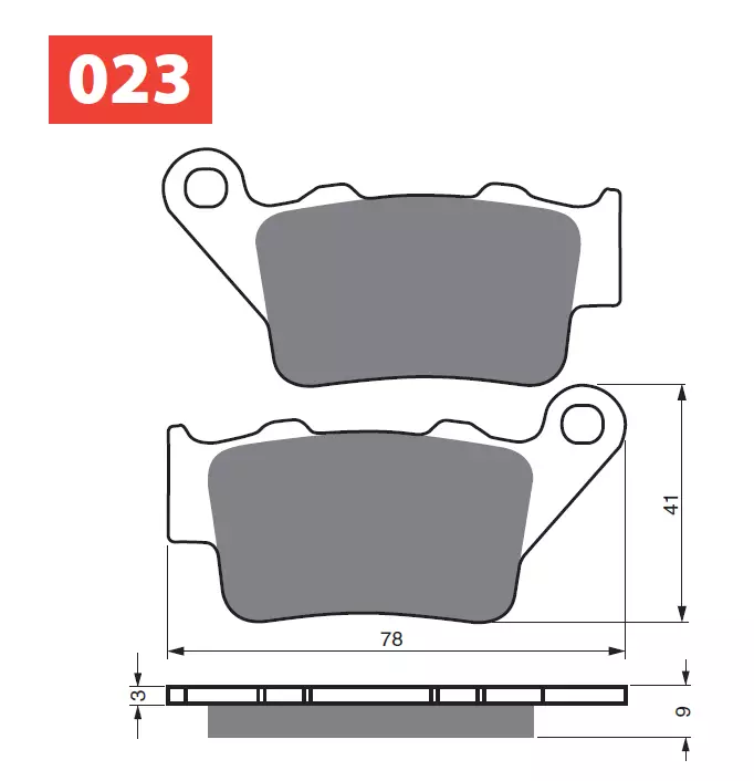 GOLDFREN Jarrupalat 023 Ceramic Carbon K1 - Crossipyörän jarrupalat - 46-12-023 - 1