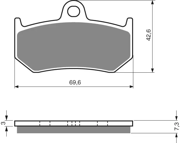 GOLDFREN Jarrupalat 235 Ceramic Carbon S3 - Crossipyörän jarrupalat - 48-12-235-3 - 1