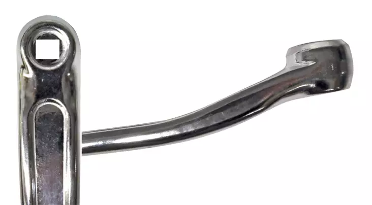 Kampi vasen 170mm, alu hopea, neliö - Polkupyörän kammet - 60303 - 1