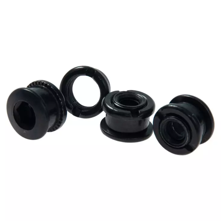 Ketjurattaan kiinnityspultit M-Wave, M8.5x8.5mm, alumiini/4 kpl, musta - Kampien ja keskiöiden muut osat - 60323 - 3