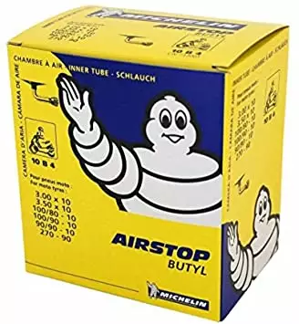 MICHELIN sisärengas 3.00/3.50. 100/80. 100/90. 90/90-10: venttiili 1202, 90 aste - Mopon sisärenkaat - 25-733003 - 1