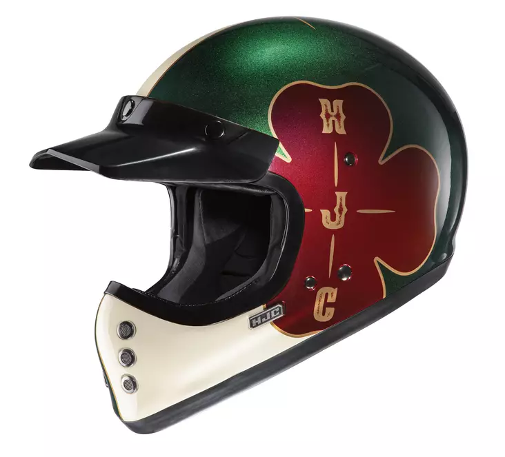 Moottoripyöräkypärä HJC V60 Ofera MC4, vihreä/valkoinen - Umpikypärät - 630-22083 - 1