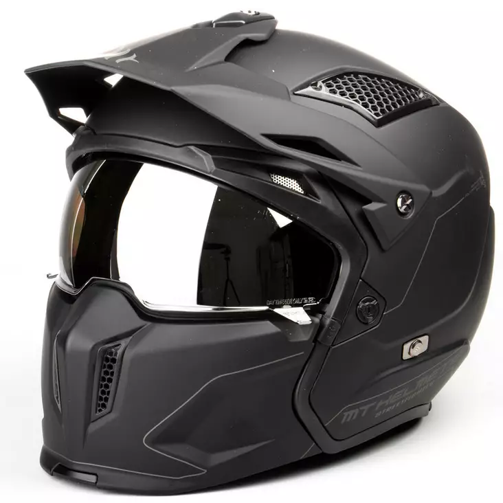 Moottoripyöräkypärä MT Streetfighter, mattamusta - Avattavat- ja avokypärät - 1272000013 - 1