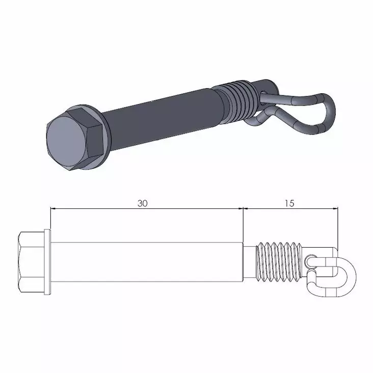 Moto-Master brake pad pin - Crossipyörän muut jarruosat - 235-213043 - 1