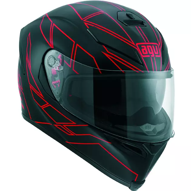 MP-Kypärä AGV K-5 Multi Hero, musta/punainen - Umpikypärät - 60-1608-3 - 1