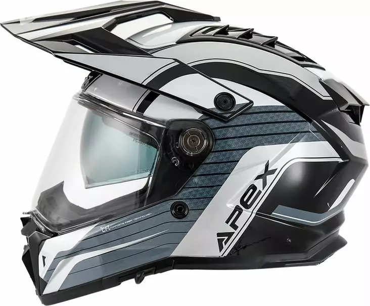 MP-kypärä APEX AT300 Everest, harmaa/valkoinen/musta - Adventure-kypärät - 700-25073 - 3