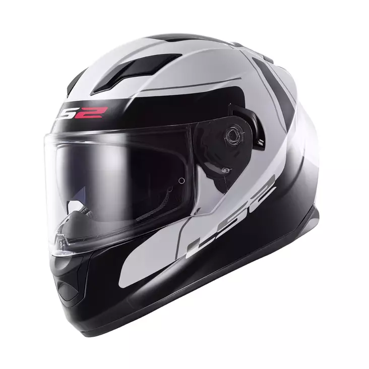 MP-kypärä LS2 FF320 Stream Stinger, valkoinen/musta titanium - Umpikypärät - 636-5015-3 - 1