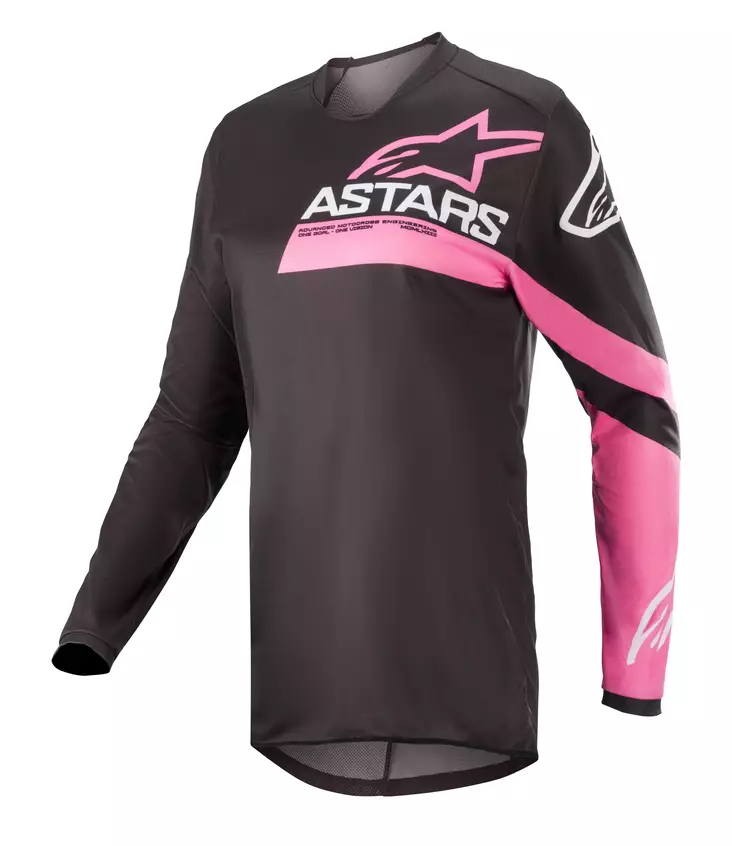 Naisten crossipaita Alpinestars Fluid Chaser, musta/pinkki - Crossipaidat - D394383 - 1