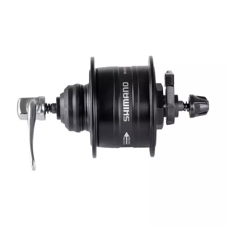 Napadynamo SHIMANO DH3D32, 6V/3W, 32r, levyjarru, pikalinkku - Polkupyörän valaisimet ja osat - 61353 - 1