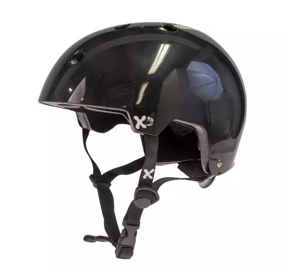 Pyöräilykypärä GTX BMX Junior, 48-54cm, kiiltävä musta, säätöpannalla - Pyöräilykypärät - 93113 - 1