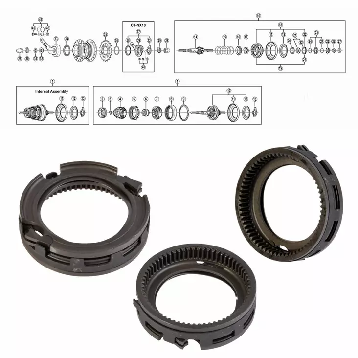 Shimano nexus 7-v (sg-7c22/25/26), hammasrengas täyd. 2 - Polkupyörän takanapa Shimano 7-v - 64263 - 1
