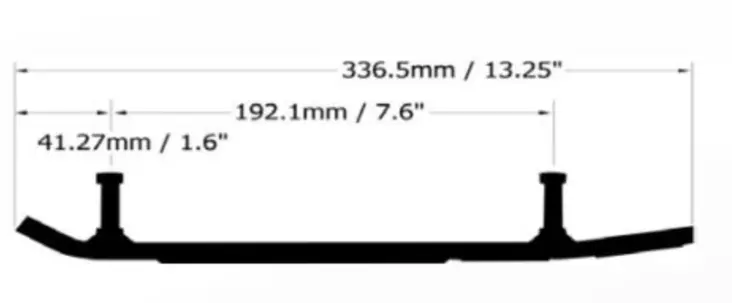 Ohjainrauta - Moottorikelkan ohjausraudat - 881-4643 - 1