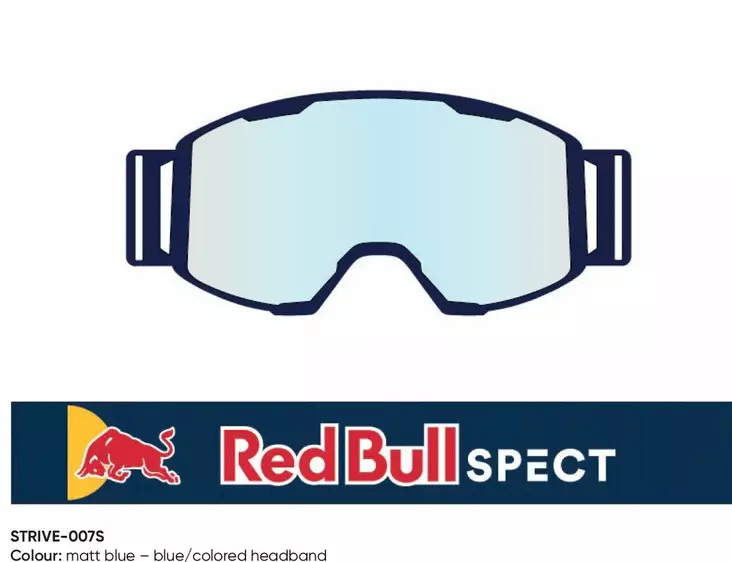 Spect Red Bull Strive MX Goggles Double lens Blue clear - Ajolasien linssit - 674-220103 - 0