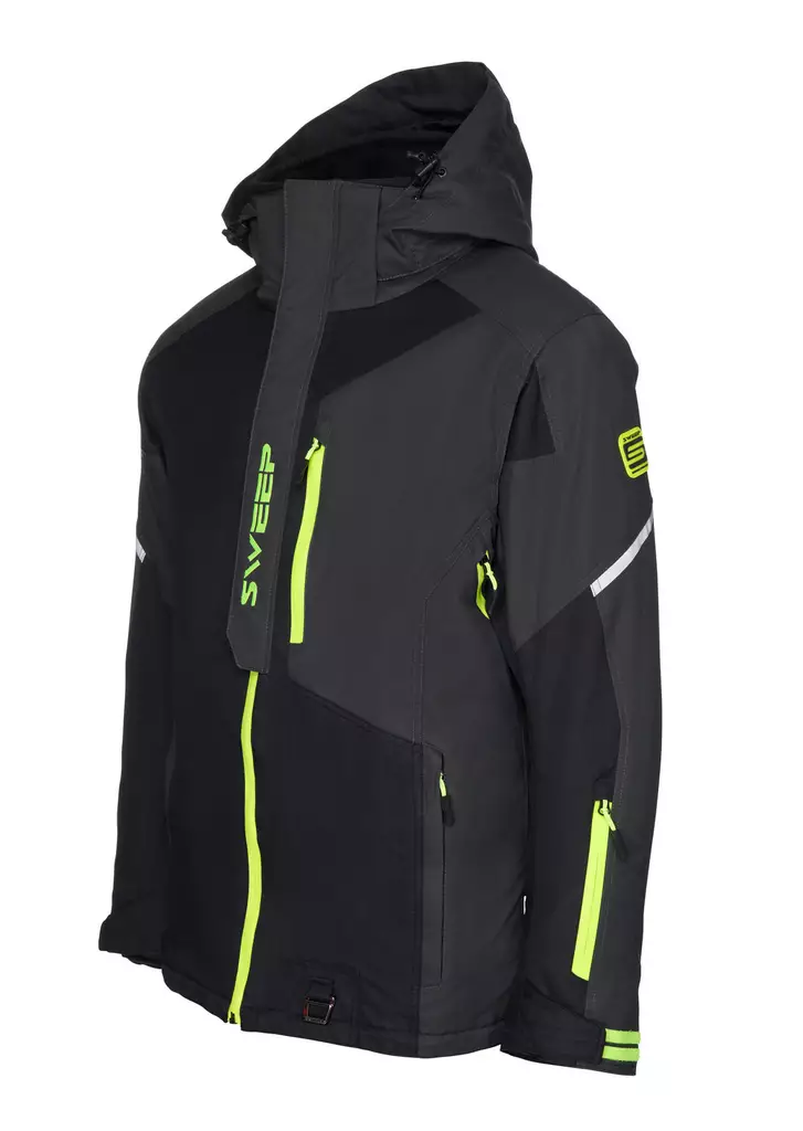 Sweep Recon kelkkatakki, musta/harmaa/keltainen - Kelkkatakit - TJREC-023 - 1