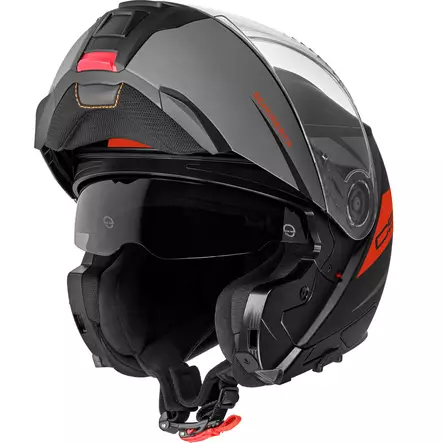 Avattava kypärä Schuberth C5 Eclipse, antrasiitti/punainen - Avattavat- ja avokypärät - 51-2214 - 2