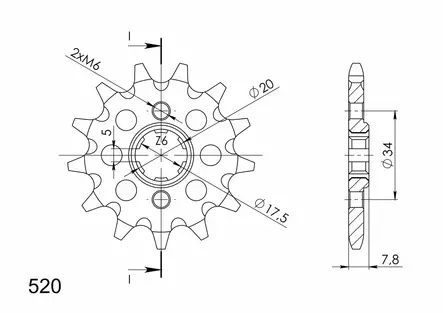 JT eturatas 327.14 - Crossipyörän eturattaat - 27-1-327-14 - 1