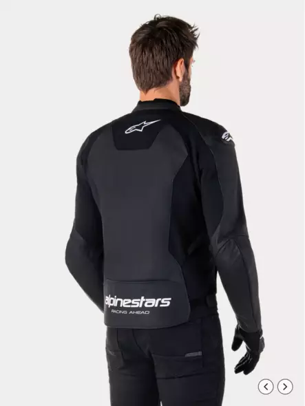 Miesten MP- nahkatakki Alpinestars Faster v3, musta/valkoinen - MP Nahkatakit - D496894 - 2