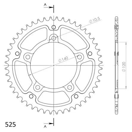 Supersprox Stealth Takaratas Sininen - Moottoripyörän takarattaat - 272-1792-RST-47-4 - 2