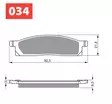 GOLDFREN Jarrupalat 034 Ceramic Carbon S33 - Crossipyörän jarrupalat - 46-12-034-4 - 1