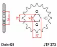 JT eturatas 273.14 - Moottoripyörän eturattaat - 27-1-273-14 - 1