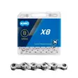 Ketju 6/7/8-v kmc x8 silver, 1/2 x 3/32", 114l - Ketjut 6/7/8-vaihteisiin - BX08NP114 - 2