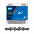 Ketju 9-v kmc x9 grey, 1/2 x 11/128", 114l - Ketjut 9-vaihteisiin - BX09GG114 - 2
