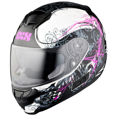 MP-kypärä IXS HX 215 Curl musta/valkoinen/pinkki - Umpikypärät - X14060-318-4 - 1