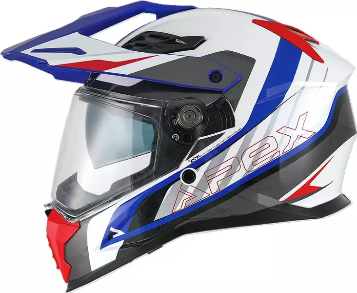 AMOQ Kypärä AI100 Mojave valkoinen/punainen/sininen - Adventure-kypärät - 745-25204 - 1