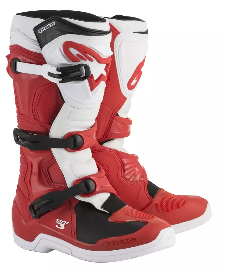 Alpinestars crossisaappaat Tech 3 punainen/valkoinen - Crossikengät - D225264 - 2