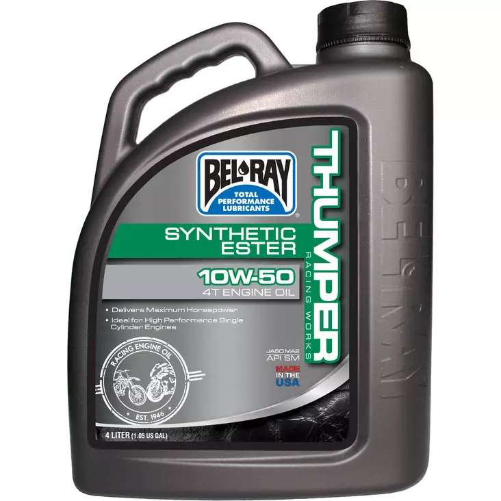 Bel-Ray Thumper® Racing Works 10W-50 Synthetic Ester 4T Engine Oil 4L - 4-T Moottoriöljyt - 55-925-004 - 1