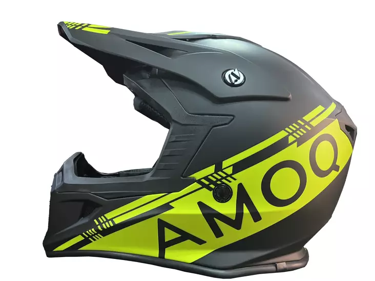 Crossikypärä AMOQ Meteor V2, musta/HiVis - Crossikypärät - 645-24160004 - 1