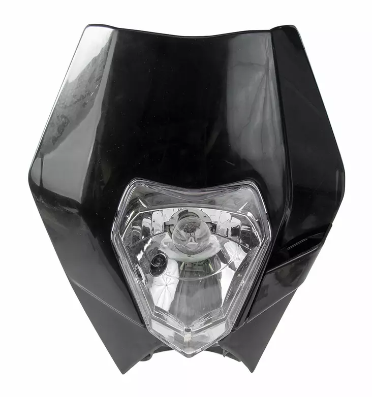 Forte Valomaski, Yleismalli / KTM, Musta, sis. Kiinnikekumit - Mopon etuvalot - 306-79704 - 1