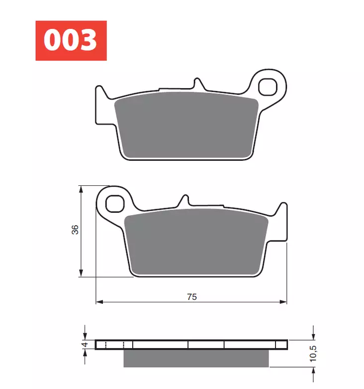 GOLDFREN Jarrupalat 003 Ceramic Carbon S33 - Crossipyörän jarrupalat - 46-12-003-4 - 1