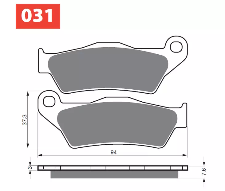 GOLDFREN Jarrupalat 031 Ceramic Carbon S33 - Crossipyörän jarrupalat - 46-12-031-4 - 1