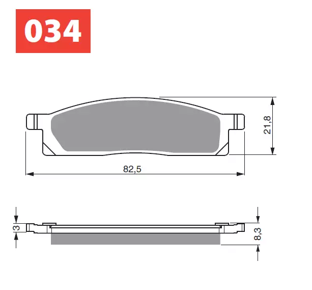 GOLDFREN Jarrupalat 034 Ceramic Carbon S33 - Crossipyörän jarrupalat - 46-12-034-4 - 1