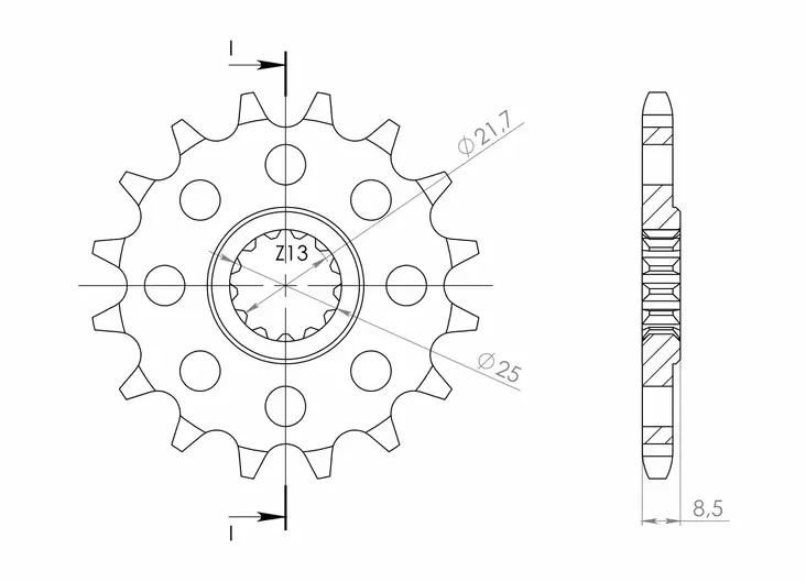 JT eturatas 1537.14 - Moottoripyörän eturattaat - 27-1-1537-14 - 1