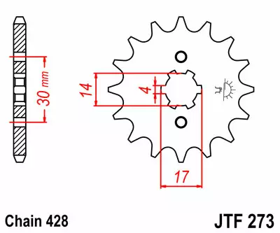 JT eturatas 273.14 - Moottoripyörän eturattaat - 27-1-273-14 - 1