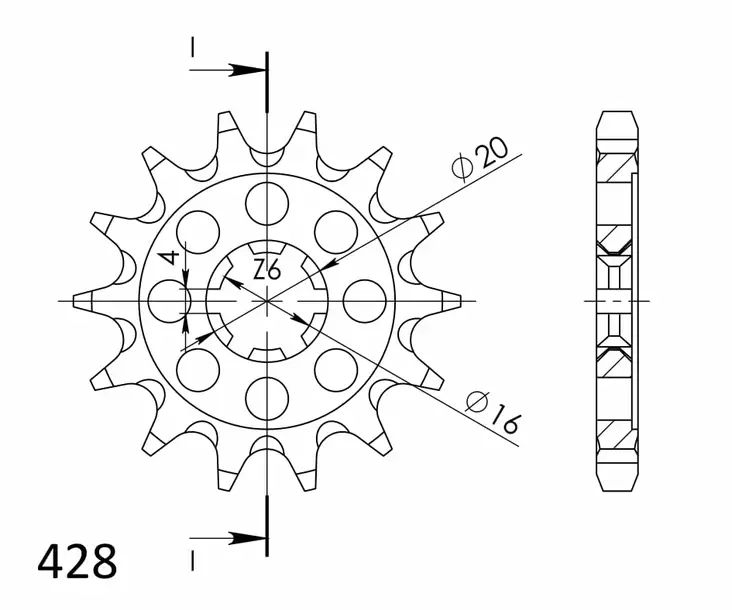 JT eturatas 555.14 - Crossipyörän eturattaat - 27-1-555-14 - 1