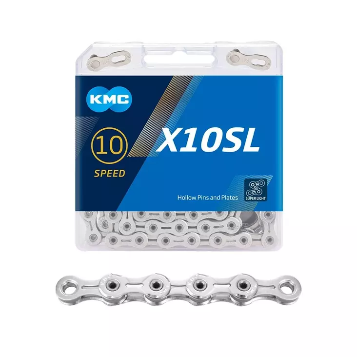 Ketju 10-v kmc x10sl silver, 1/2 x 11/128", 114l - Ketjut 10-vaihteisiin - BX10SLN14 - 2
