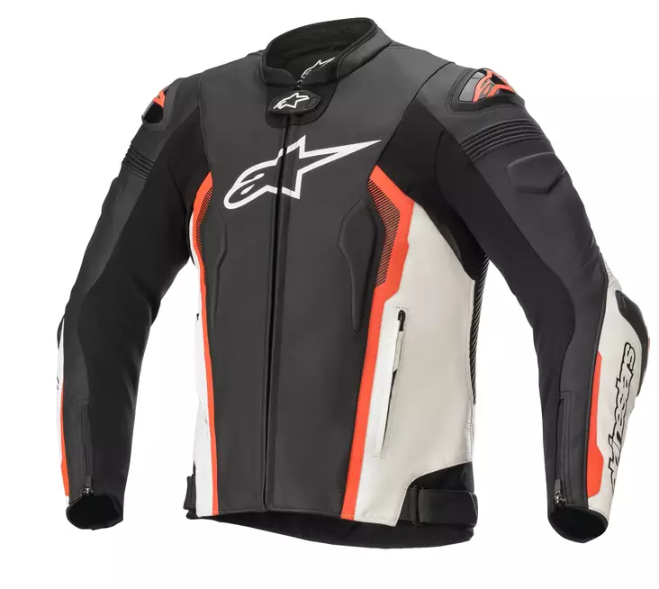 Miesten nahkatakki Alpinestars Missile V2, musta/valkoinen/punainen - MP Nahkatakit - D397764 - 1