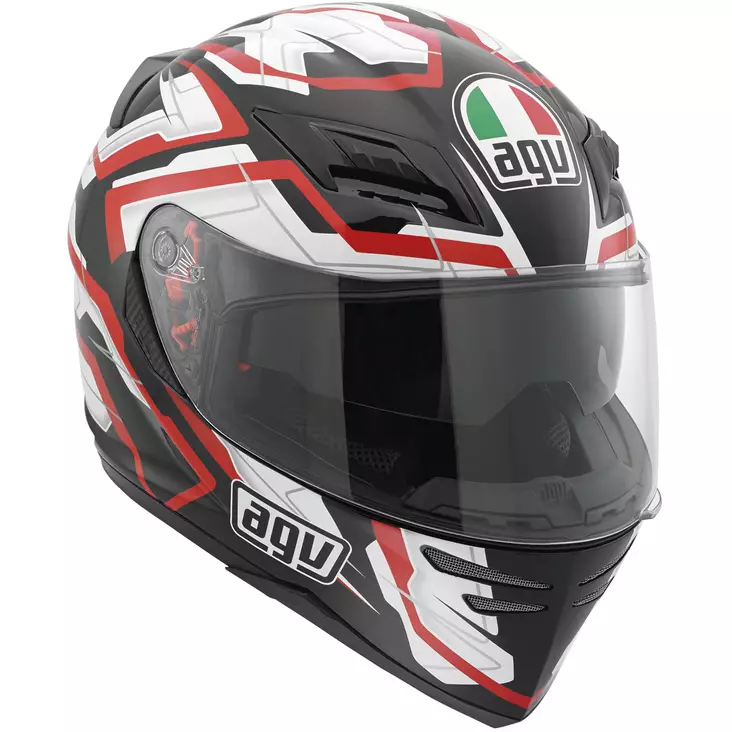 Moottoripyöräkypärä AGV Horizon Stamina, musta/valkoinen/punainen - Umpikypärät - 60-4002-4 - 1