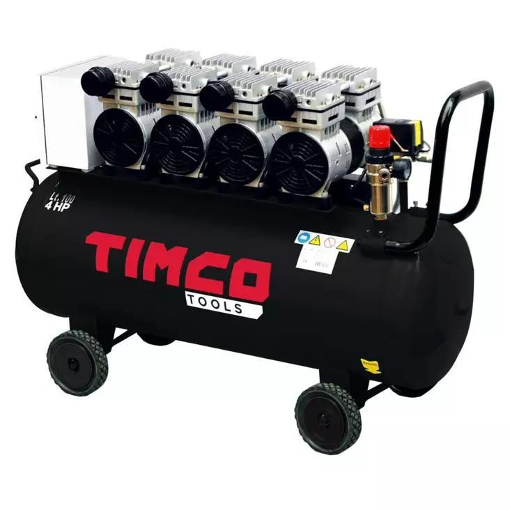 Öljytön kompressori Timco 4X1HP 100L - Kompressorit - 103071174 - 1