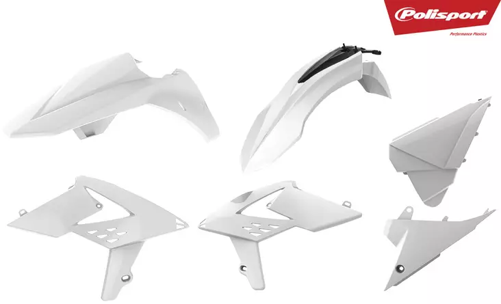 Polisport muovisarja Beta RR 2T/4T 13-17, Valkoinen - Crossipyörän muovisarjat - 178-90704 - 1