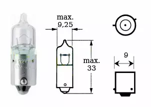 Polttimo 12v H6w Bax 9s - Polttimot - 12-71634 - 1